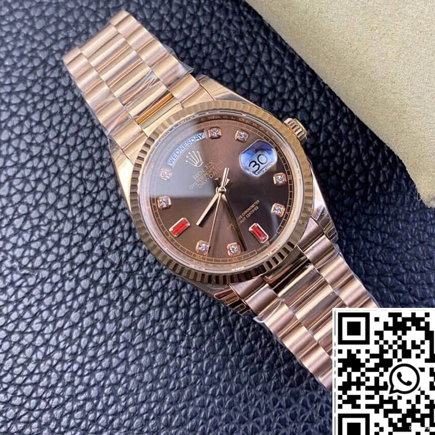 Gold Day 118235 Date EW Rose Factory Rolex 0811
